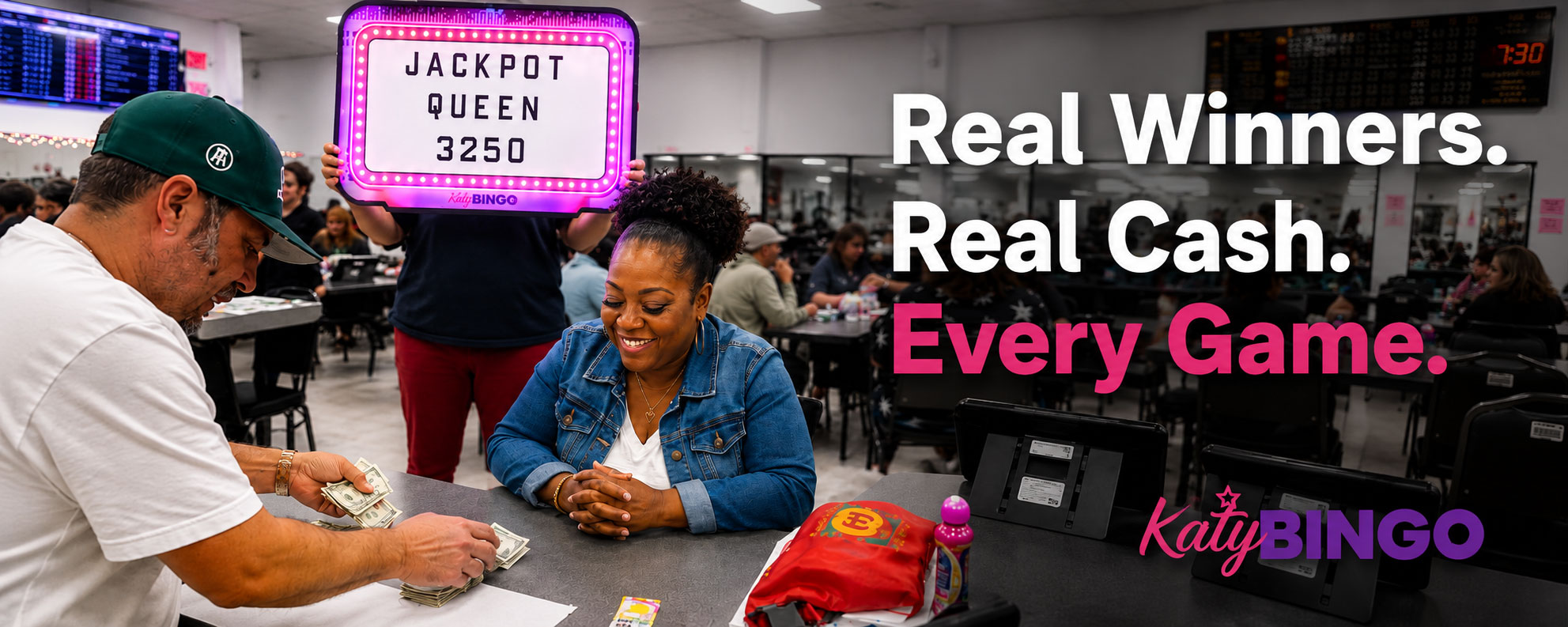 Bingo Hall Jackpot Celebration